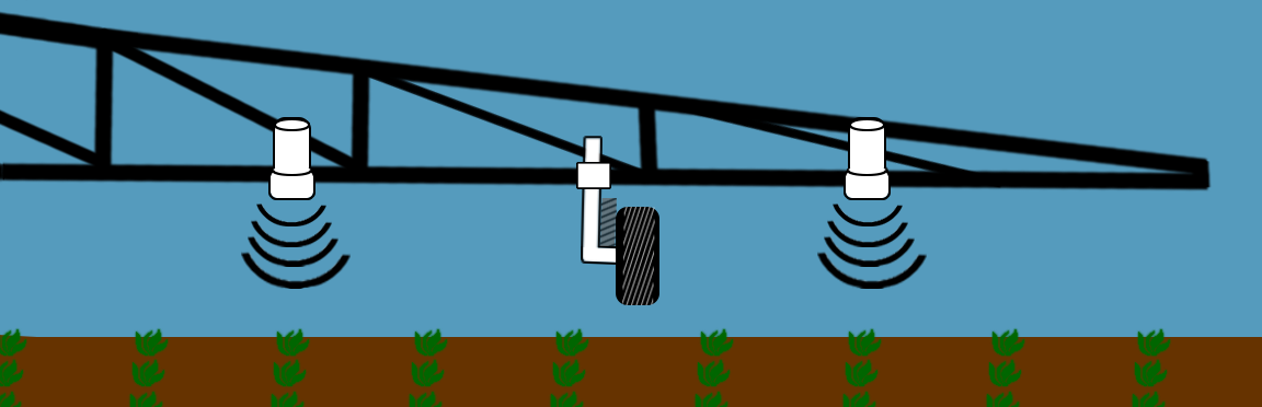 image of ultrasonic sensor with gauge wheels lifted