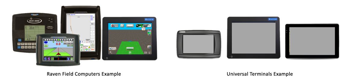 Raven field computers and SCS Can controller next to universal terminals