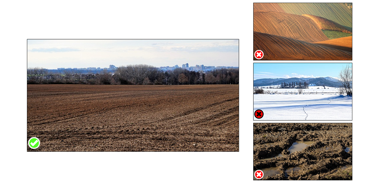 example of good field conditions versus bad field conditions